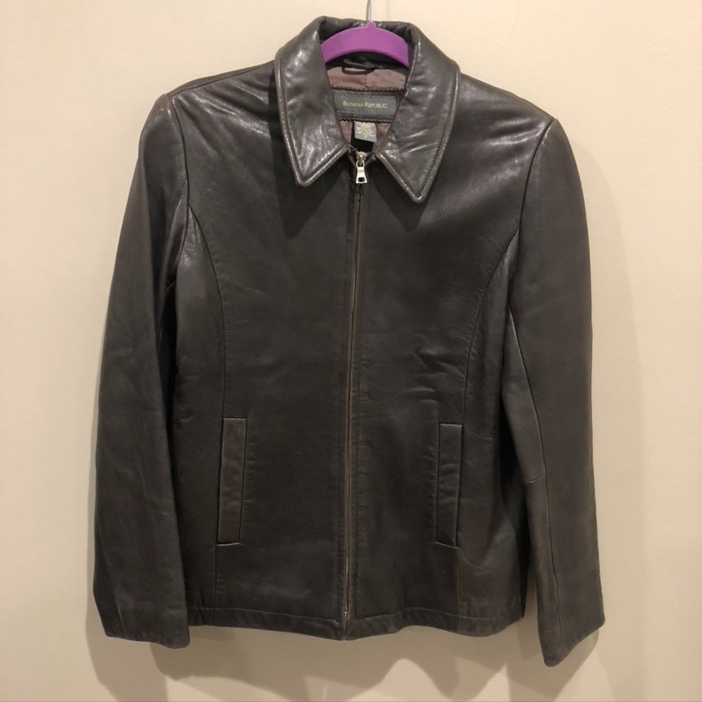 Banana Republic Brown Leather Jacket